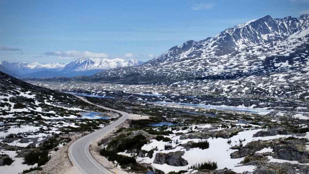 top of the world highway in Alaska